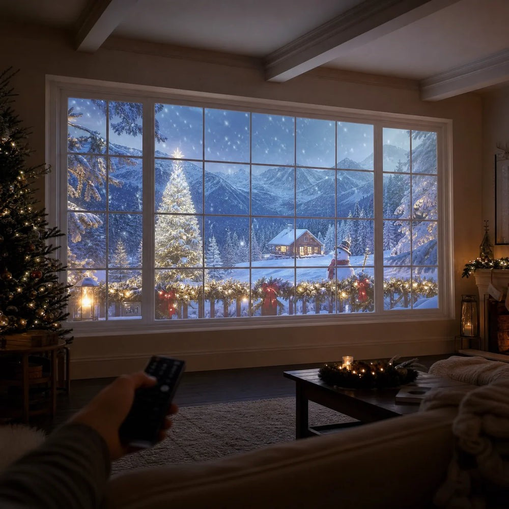 Movolights Projector casting a cozy scene on the wall
